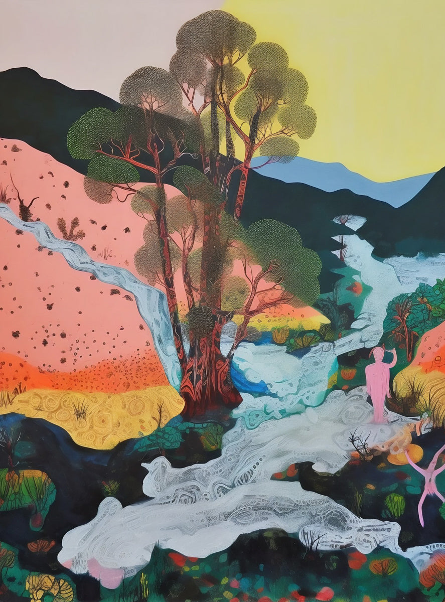 Landscape painting of the Victoria country river | Milawa Valley #2326