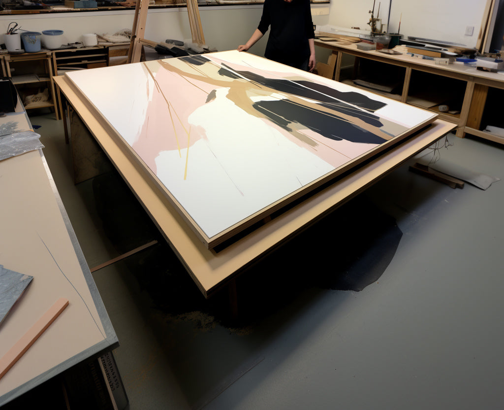 Prenium Canvas Print & Oak Frame Oversize Package -Custom Your Art- 100 to 300cm - Wall Liberation