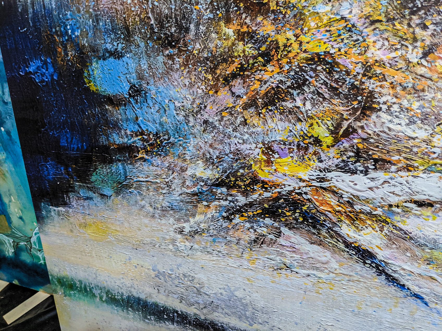 Modern landscape oil acrylic art abstract prints matching set #42