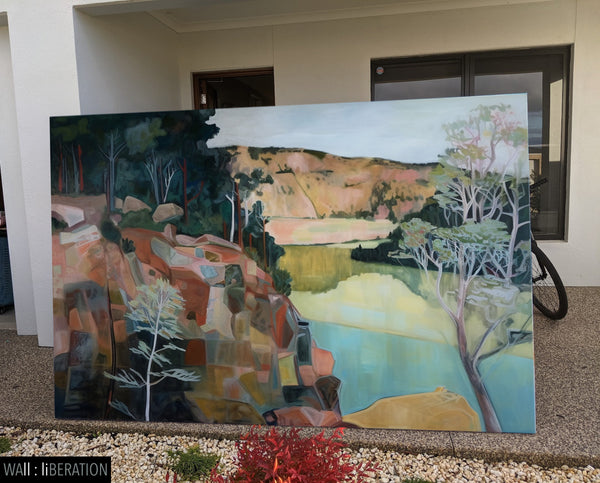 Australia landscape expresionism painting |  Little Murray River # 2314