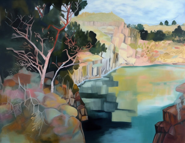 Australian victoria landscape painting | Murray river #2338
