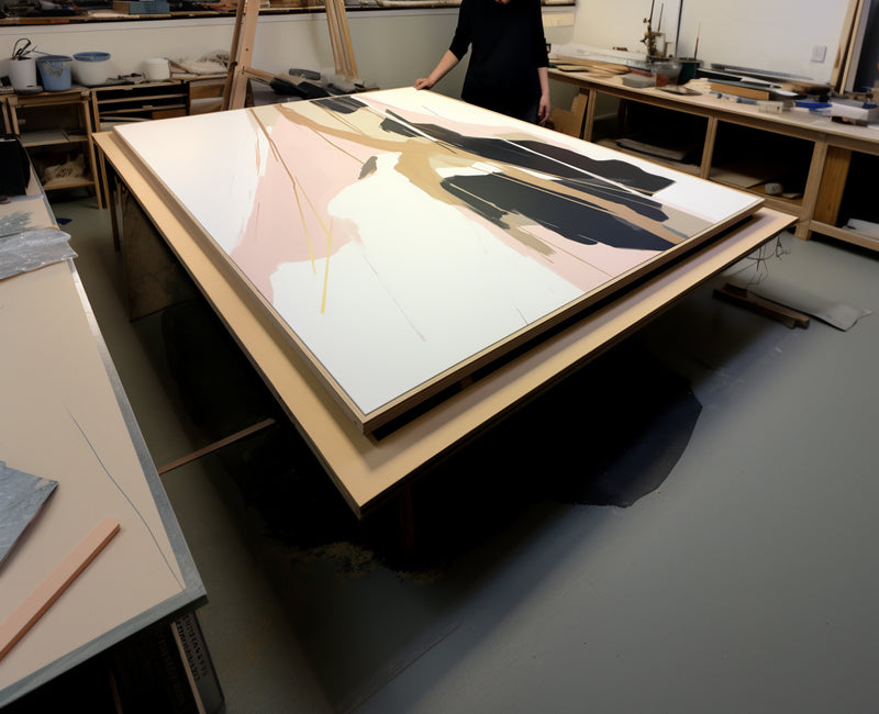 Prenium Canvas Print & Oak Frame Oversize Package -Custom Your Art- 100 to 300cm