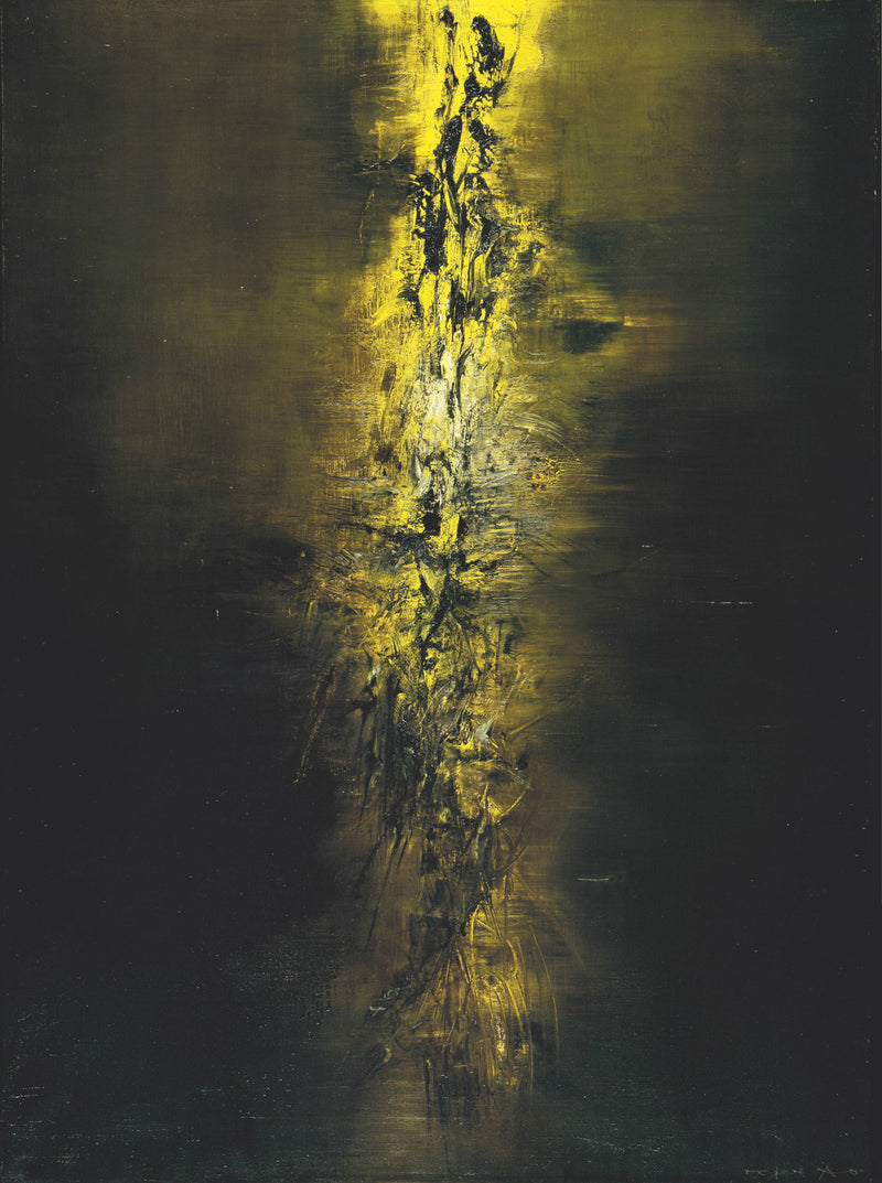 Abstract lighting painting on canvas print | floating framed | oversize 230 cm | #299