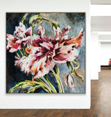 Watercolor acrylic artwork | Amaryllis belladonna | Lily #858