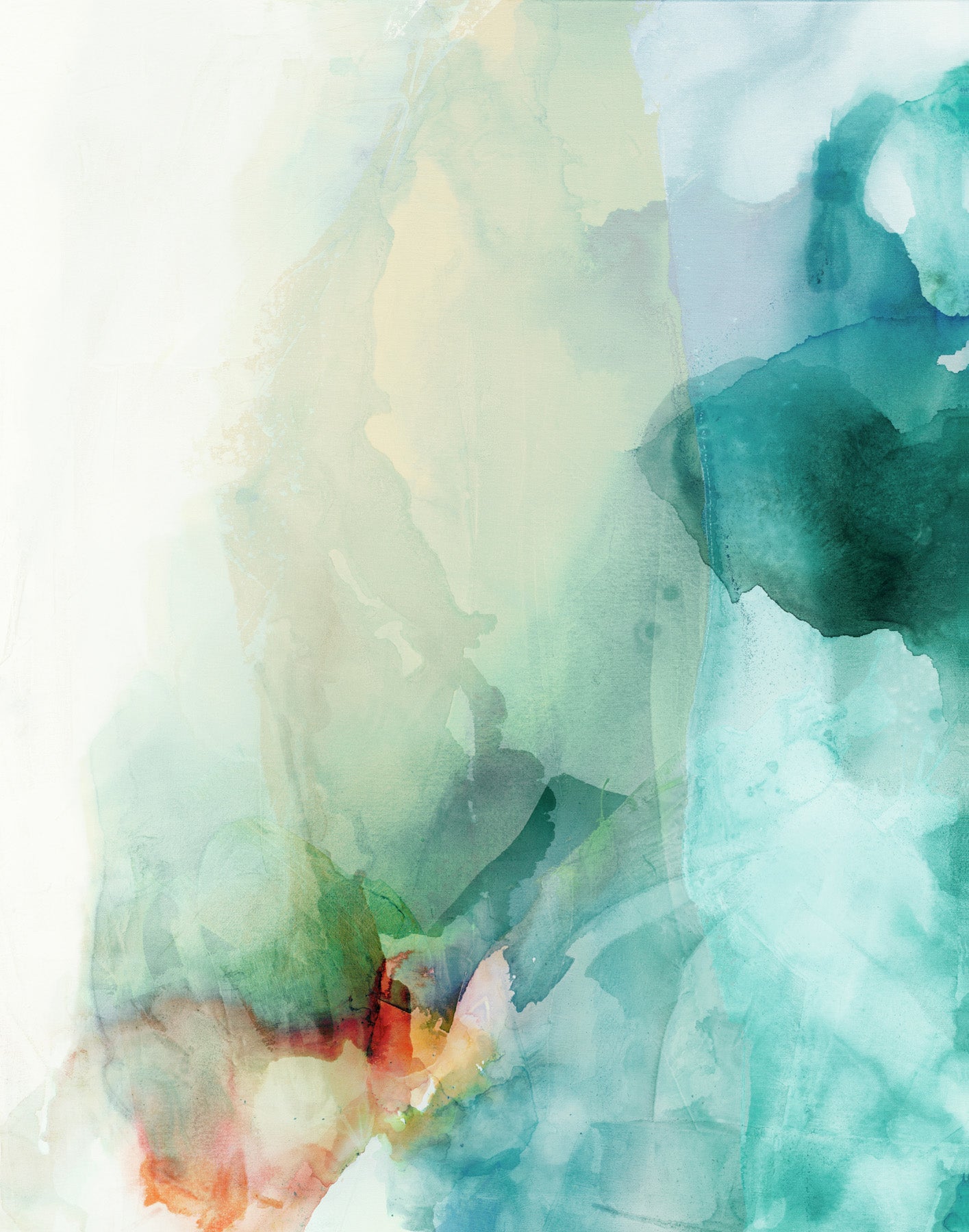 Mystic blue Ice cap watercolor painting 1003188 Wall Liberation