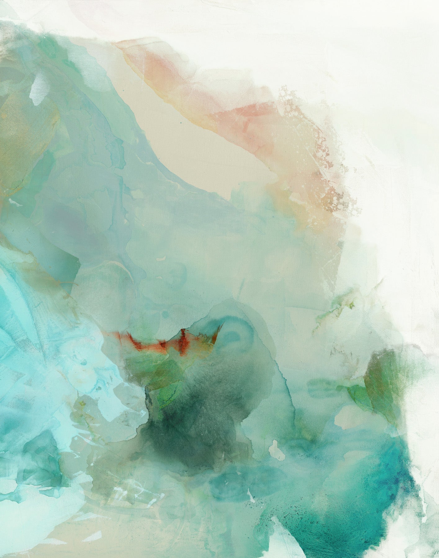 Mystic blue Ice cap watercolor painting 1003188 Wall Liberation