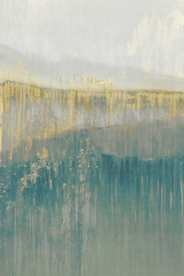 Coast Horizon | Natural landscape Reflection | Aqua Art Paint Canvas print  #1003-29