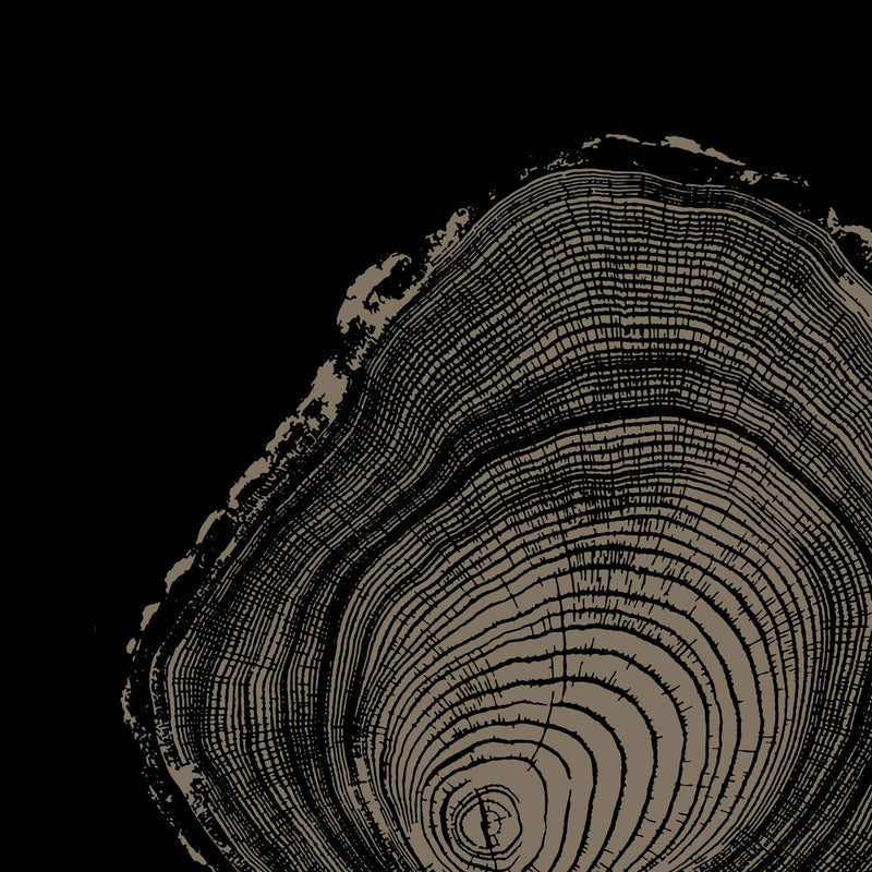 Black-and-white-grey | Pattern spiral design | Tree Circle 4 in set | #923