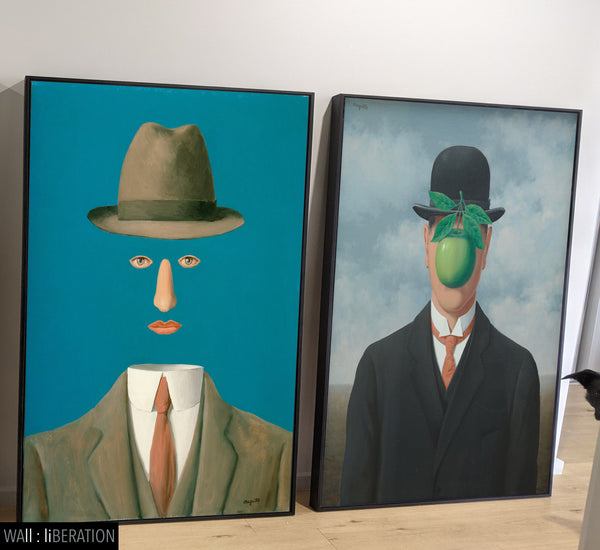 Rene Magritte - Man in a Bowler Hat 1966 #2518 | The Son of Man 1964 #2565