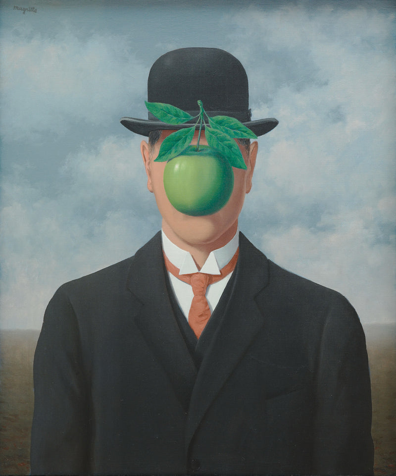 Rene Magritte - Man in a Bowler Hat 1966 #2518 | The Son of Man 1964 #2565