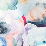 Watercolor painting canvas print | Cloudy Rainbow magic in set | limited edition #1017