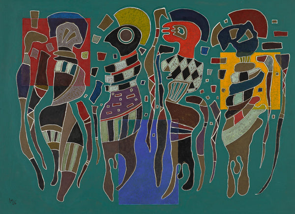 Kandinsky | Four figures on three squares 1943 #3175