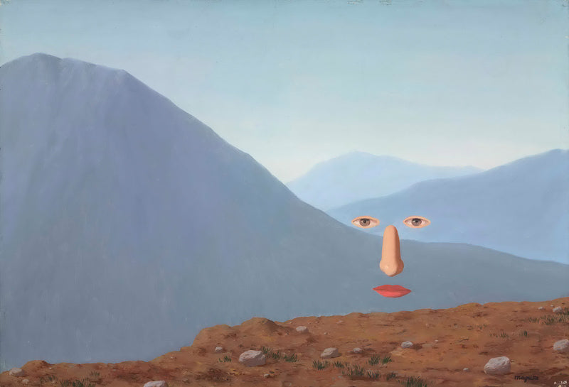 René magritte | Nose mouth mountains #3295