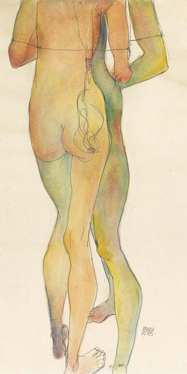 Egon Schiele -  Erotica Art | Lesbian Gay body art #2016