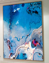Abstract sea boundlessness landscape- Oversize canvas art with floating box frame - Wall Liberation
