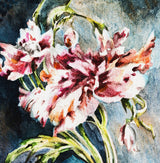 Watercolor acrylic artwork | Amaryllis belladonna | Lily #858