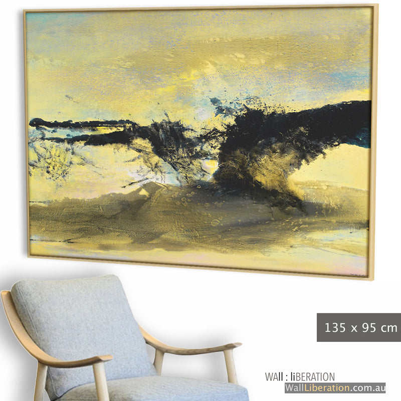 Abstract painting on canvas print | floating framed | multiple colour options |#301