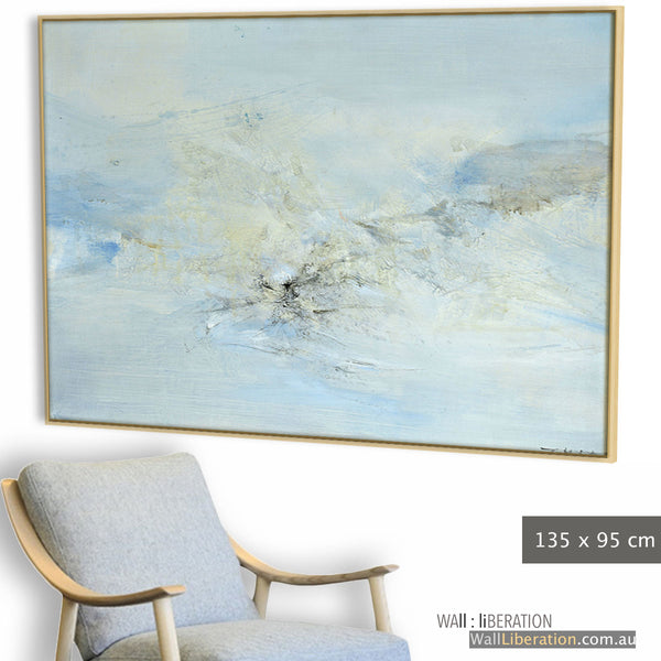 Abstract painting on linen canvas print | floating framed | multiple colour options |#295