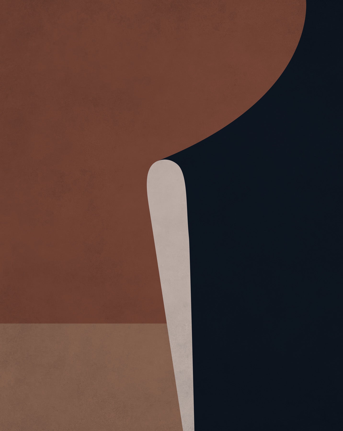 Oversize contemporary abstract art | Geometric Brown Beige Architecture  #902