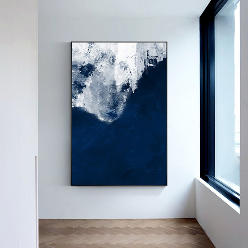 Contemporary abstract art|  Blue Ocean Reflection | Mix media #585