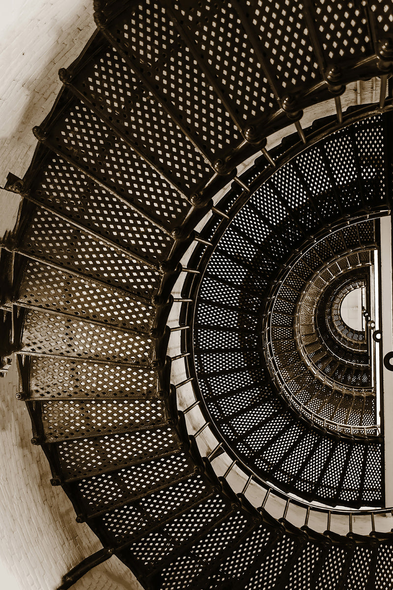 Architecture black-and-white | Monochrome Photography | Circle spiral stairs tower #423