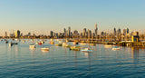 Floating-Framed-Canvas Print - Melbourne City Sea View- #257