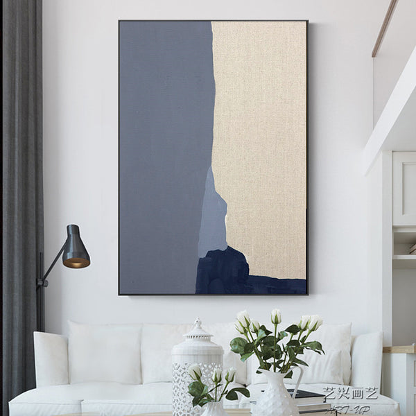 Hand painted oversized acrylic canvas painting, huge abstract contemporary art. Floating framed - By JZ - Wall Liberation