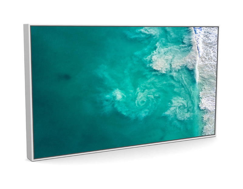 Blue summer 2 - oversize canvas art with floating box frame - Wall Liberation