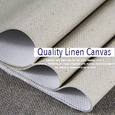 Wholesale Oversize stretched / oak floating-framed professional grade blank linen cotton canvas