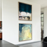 Abstract painting - canvas print with box frame. 150 x 80 cm, 120 x 120 cm, 90 x 90 cm - Wall Liberation