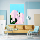 Limited edition abstract acrylic painting- floating frame 110 x 180 cm -Country life 02 - Wall Liberation