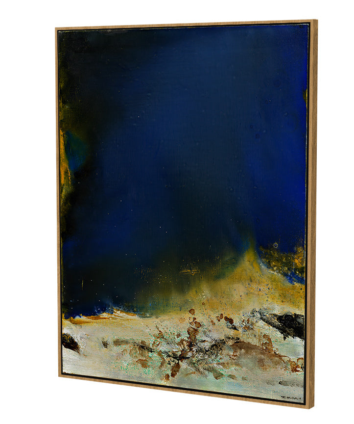 Abstract painting - the depth- xLarge floating framed canvas print - Wall Liberation