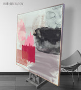 Abstract water color black red brown | floating framed | oversize up-to 335 cm | #919