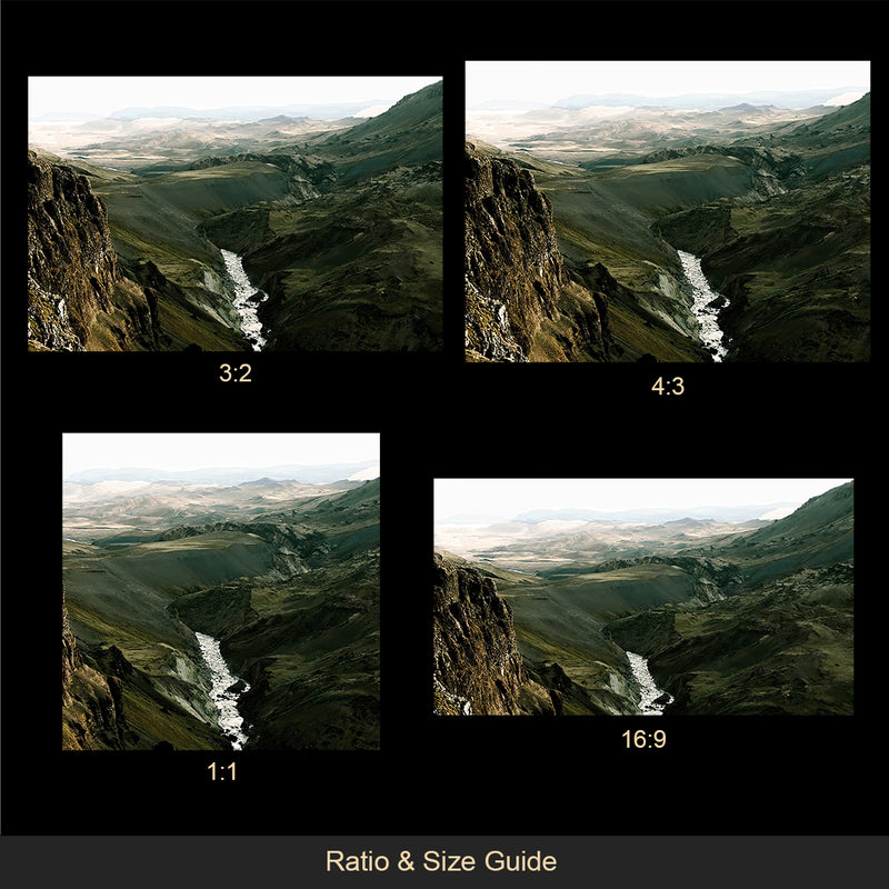 Landscape nature framed mountain valley | oversize photography print #833