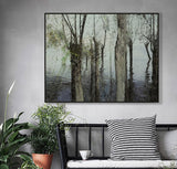 Water tree breeze | large wall art  print on linen canvas | floating box shadow framed | #390