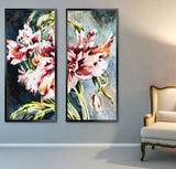 Vertical twins - Canvas print, floating framed - 80 x 150 cm each - Wall Liberation