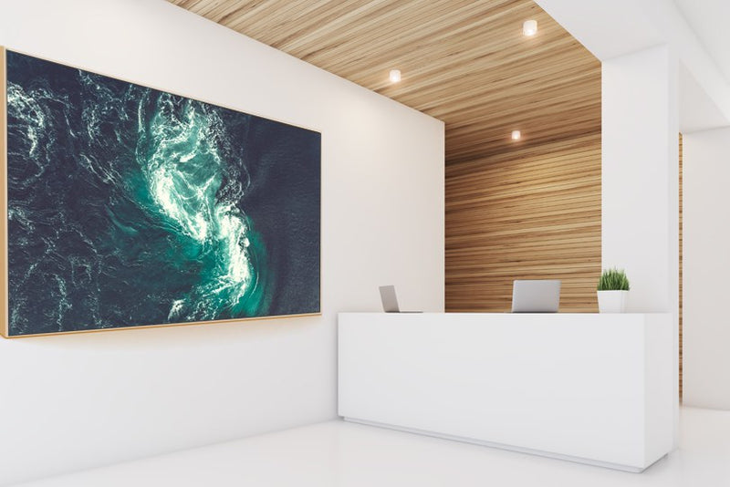 The sea - canvas print with floating frame - 180 x 110 cm, 150 x 80 cm, 120 x 90 cm - Wall Liberation